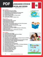 Calendario Cívico Escolar 2020