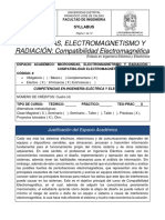 Syllabus Microondas Electromagnetismo y Radiación - Compatibilidad Electromagnética PDF