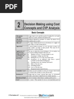 Decision Making Using Cost Concept and CVP Analysis