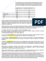 Características da água e análises de qualidade