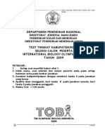 Soal OSK 2008 Bioselmol Dan Anfistum