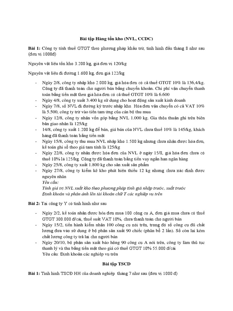 Bài tập NLKT 2 | PDF