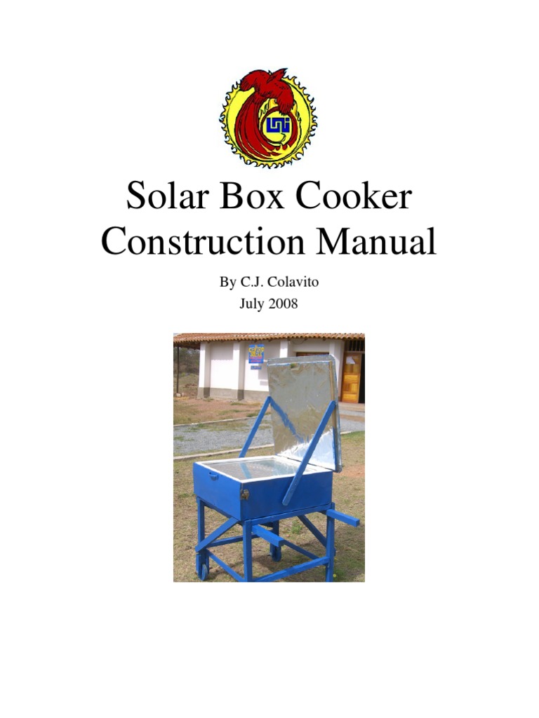 Solar Box Cooker Construction Guide | PDF | Sheet Metal | Mirror