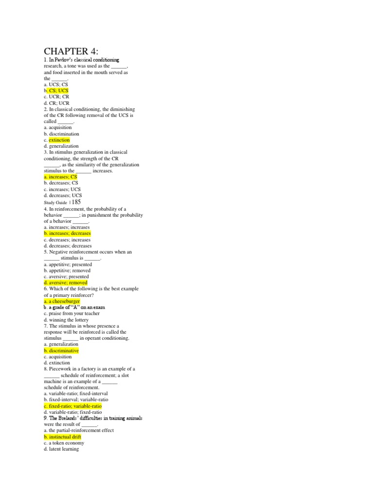 CHAPTER 4-7 Practice | PDF | Memory | Recall (Memory)