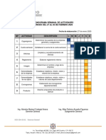 Cronograma Semanal de Actividades - Gerencia General