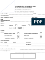 Formulario de Solicitud de Permisos y Licencias