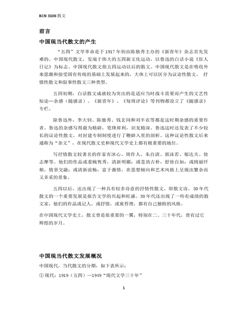 现当代散文 | PDF