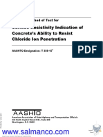 Surface Resistivity Indication of Concrete’s Ability to Resist Chloride Ion Penetration