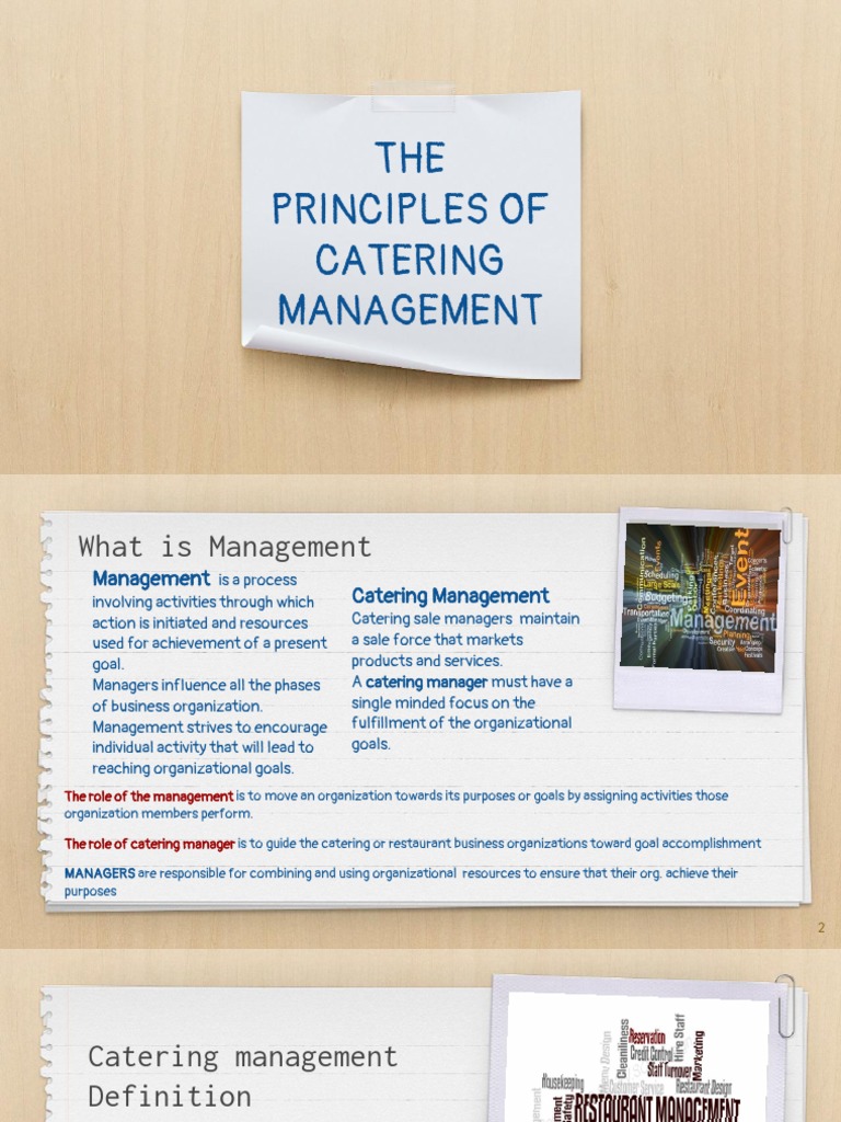 Principles of Catering Management | PDF | Goal | Behavioural Sciences