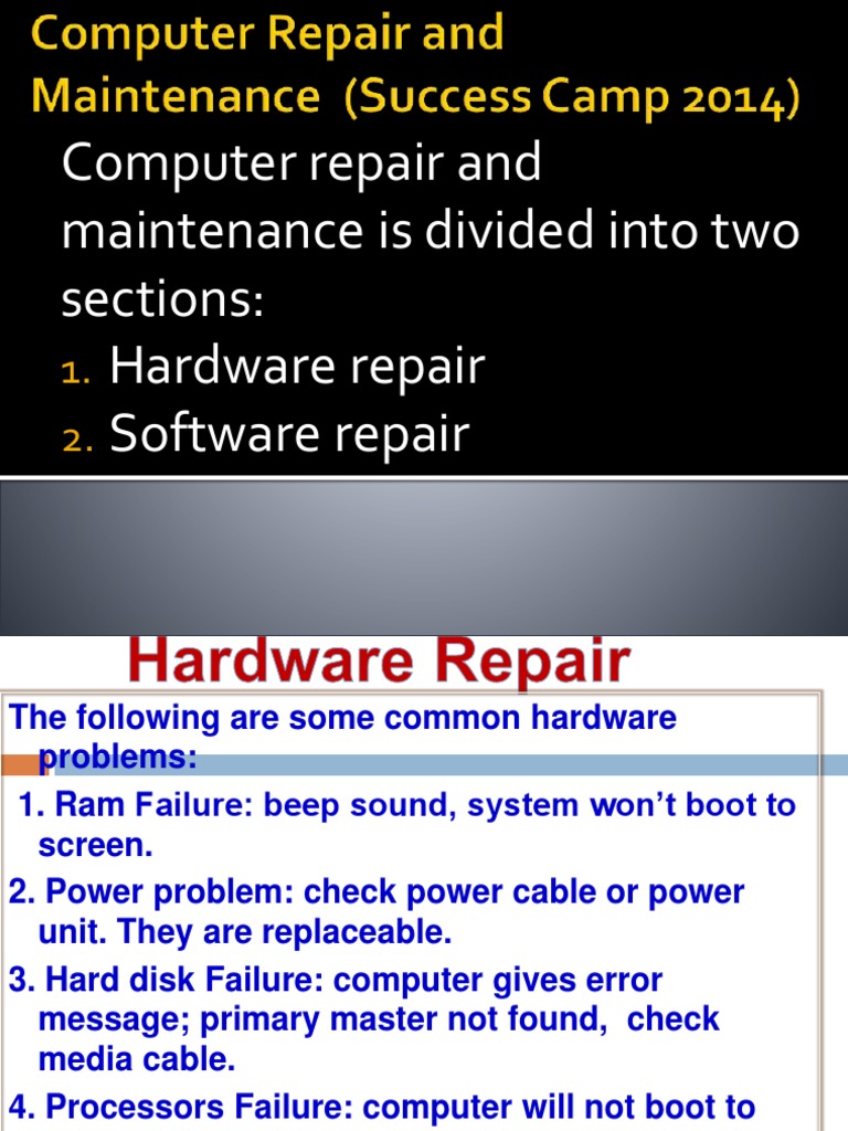Computer Repair and Maintenance PDF Bios Booting