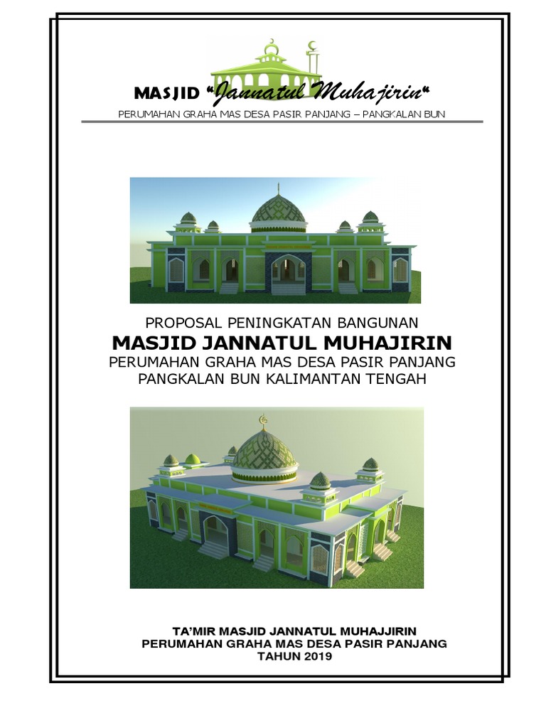 Proposal Pembangunan Masjid Jannatul Muhajirin | PDF
