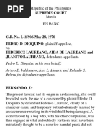 Obligations and Contracts Dioquino Vs Laureano 33 SCRA 65 February 7, 2020 CASE DIGEST