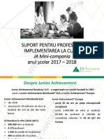 Training Profesori - Program JA Mini-Compania - 2017-2018 PDF