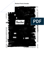 Blackout Poetry Examples PDF