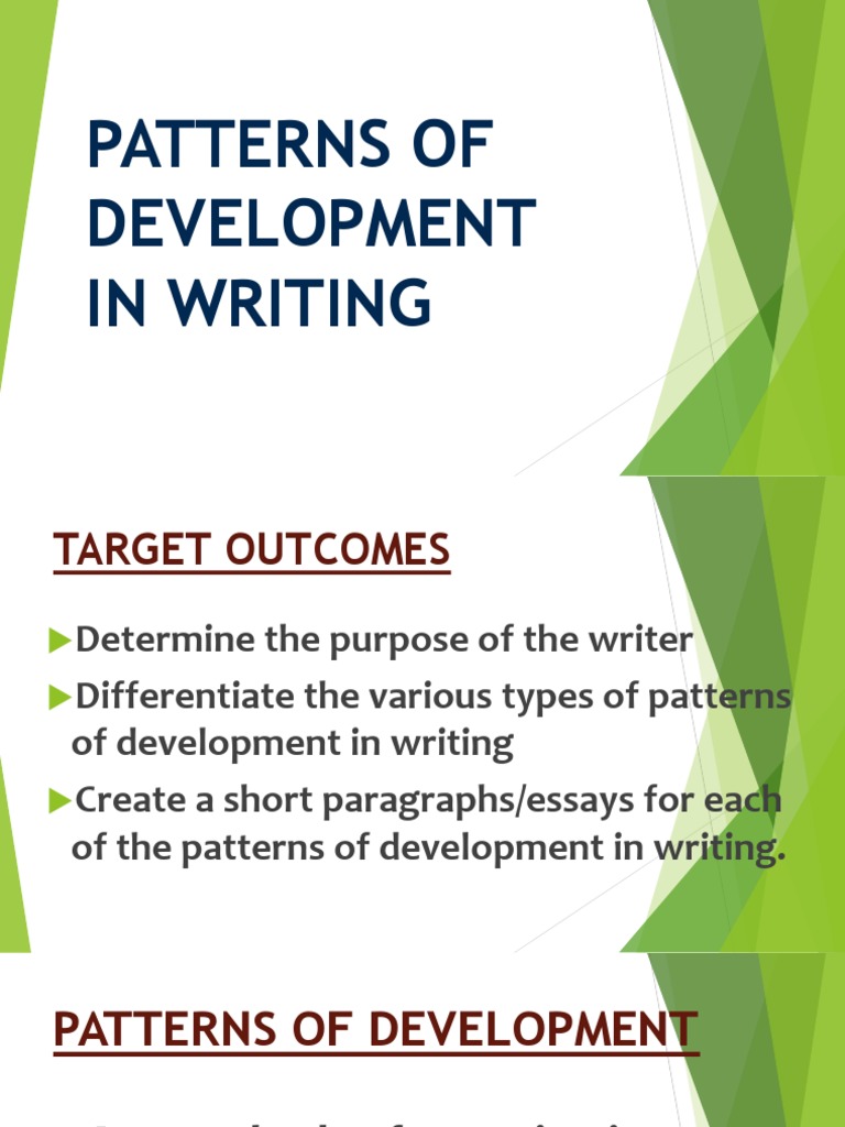 4 Patterns of Development in Writing PDF Definition Narrative