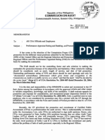 COMMISSION ON AUDIT MEMORANDUM NO. 2012-011 Performance Appraisal Rating (COA - M2012-011)