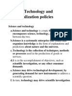 Science, Technology and Industrialization policies