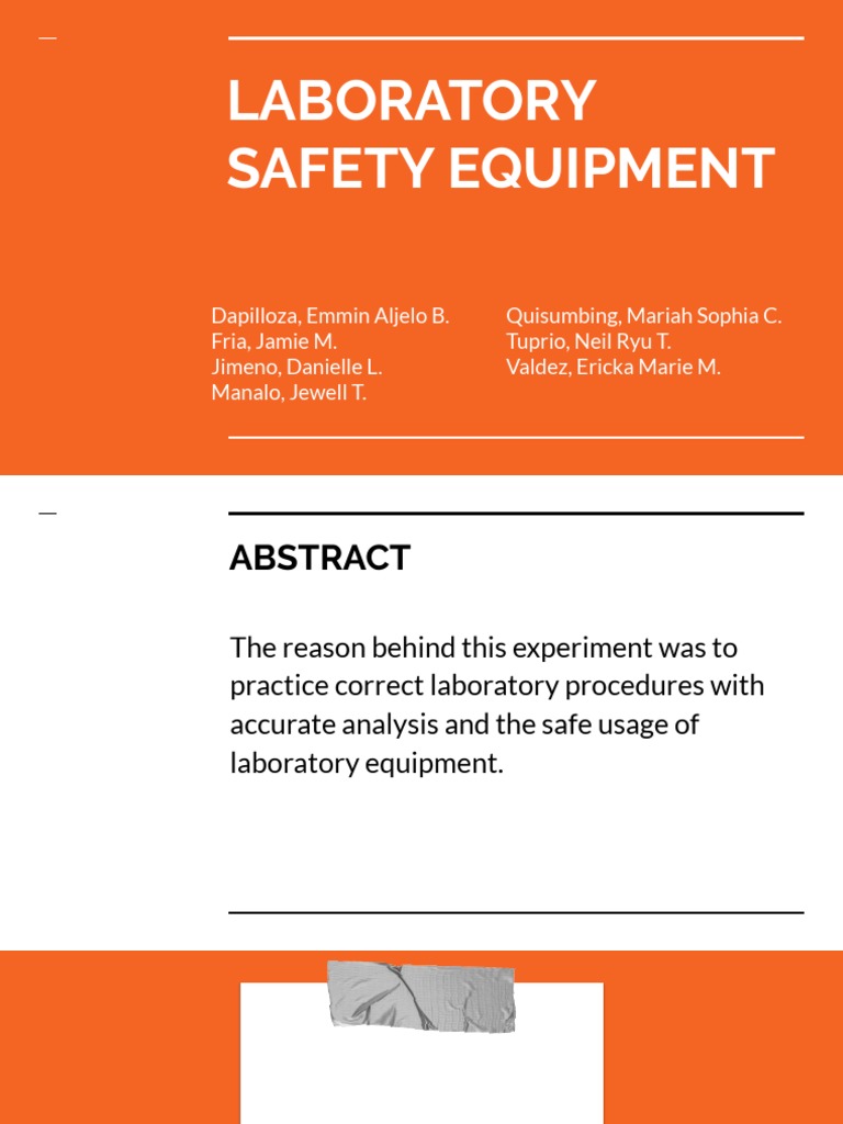 Lab Report on Safety Equipment Usage | PDF | Laboratories | Measurement