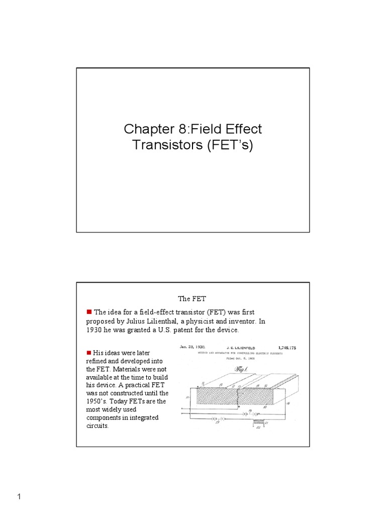 Understanding Junction Field Effect Transistors (JFETs) Operation, Characteristics, Parameters