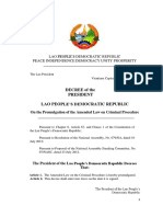 Laos Criminal Procedure Law 2004 2012 Eng PDF