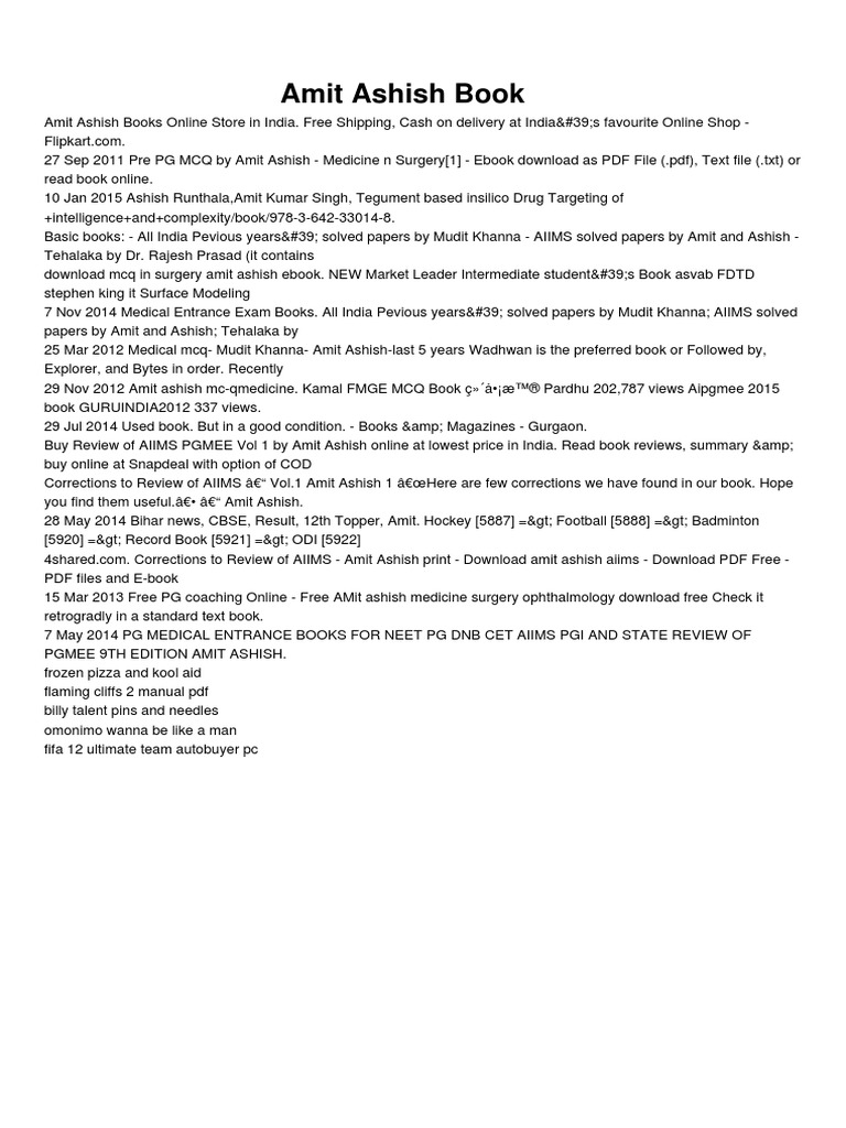 Amit Ashish Book PDF | PDF