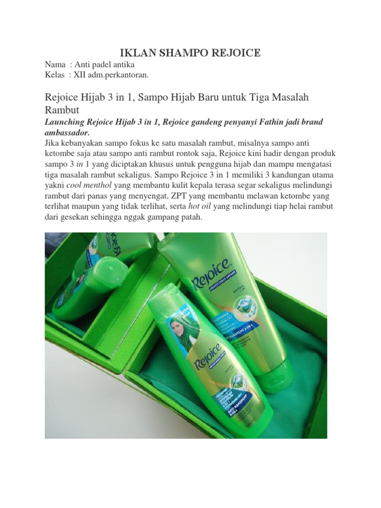 Iklan Shampo Rejoice