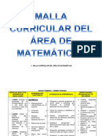 Malla Curricular Del Área de Matemáticas