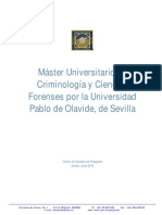 Máster Criminología Ciencias Forenses