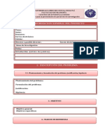 Formato para Realizar Un Proyecto de Investigación