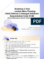 Wshop MinePlan EstCad MHSW Apr18