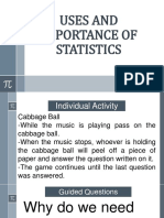 Uses and Importance of Statistics