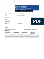 Examination form