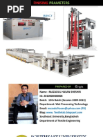 parameters of finishing machine