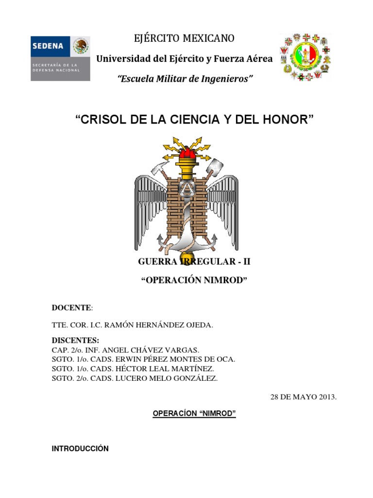 Operacion Nimrod PDF Servicio aéreo Especial Seguridad nacional