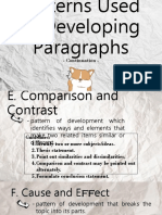 Patterns in Developing Paragraphs