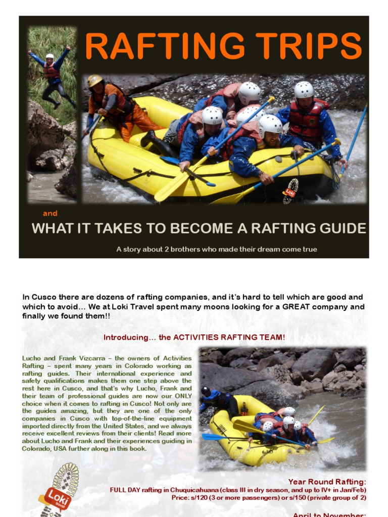 Rafting Trips and What It Takes To A Rafting Guide PDF Leisure Clothing