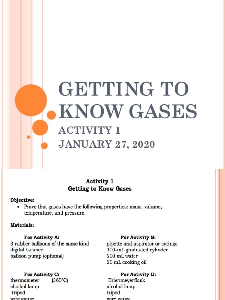 Understanding Gases: Activity Guide | PDF