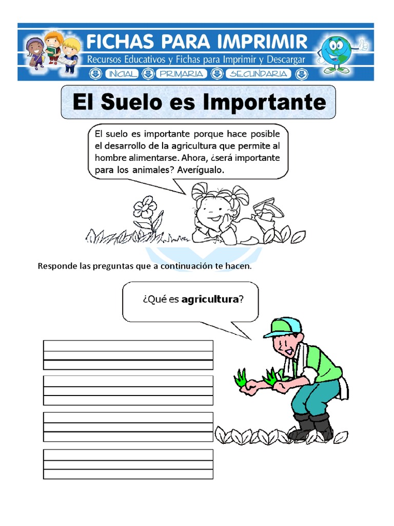 Actividades sobre el Suelo para Primaria | PDF | Viajes y turismo ...