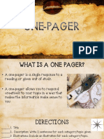 One Pager Directions-Intro PDF