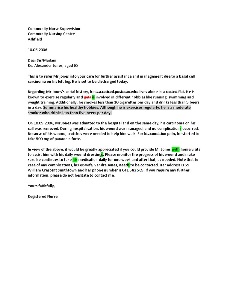 Referral for Mr. Alexander Jones | PDF | Wellness