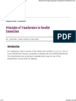 Principles of Transformers in Parallel Connection (1)