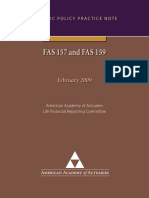 Practice Note That Discusses The Application of FAS 157 and FAS 159 To Life Insurance Feb2009