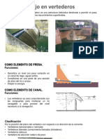 Vertedero hidráulico clasificación y funciones