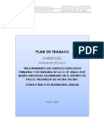 Plan de Trabajo Gestion de Residuos Solidos