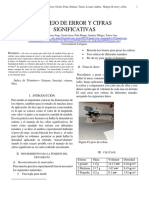 Laboratorio Física Manejo de Error y Cifras Significativas