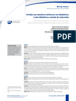  Feridas em membros inferiores em diabéticos e não diabéticos