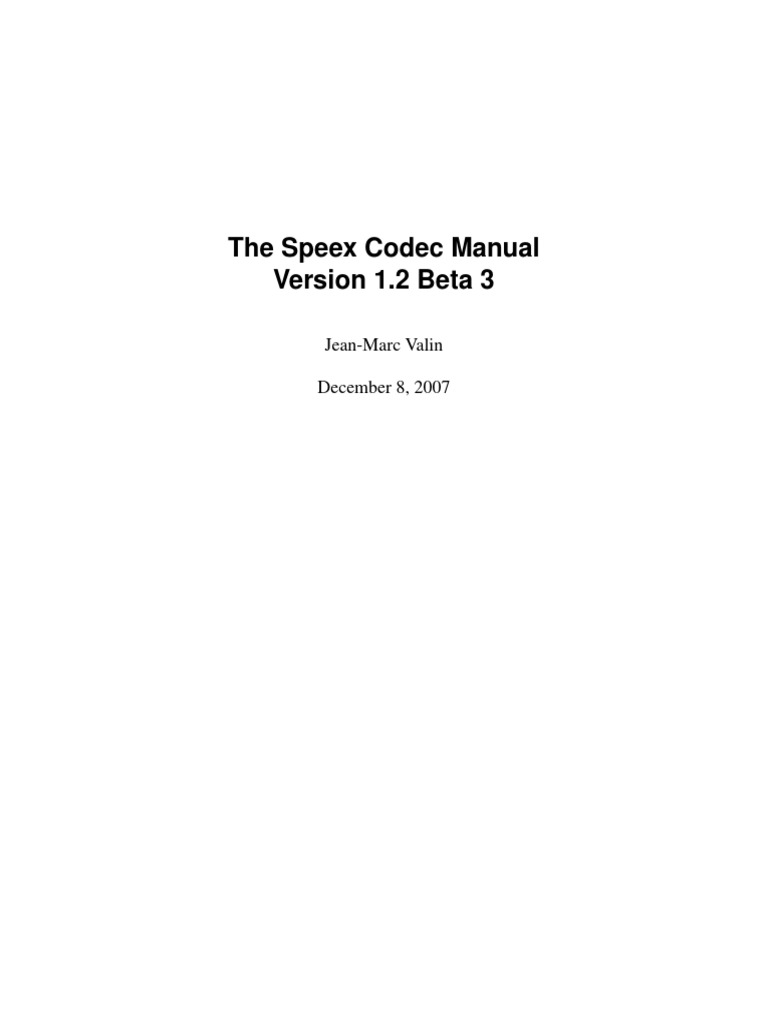Manual PDF | PDF | Codec | Computer Engineering