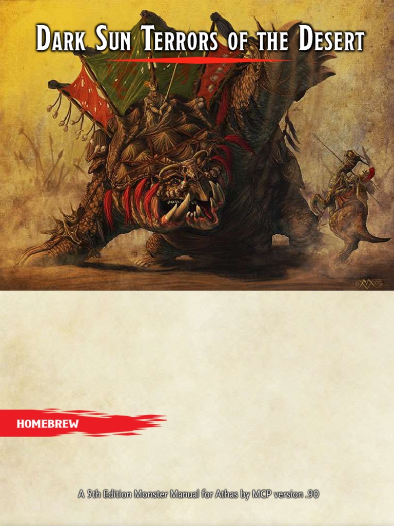 Dark Sun 5E Monster Manual v.9 PDF | PDF