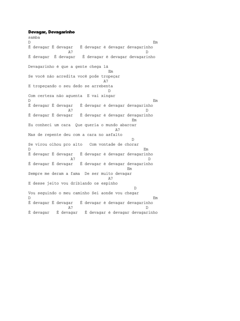 Letra da Música 