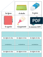 Tarjetas Vocabulario Objetos Clase